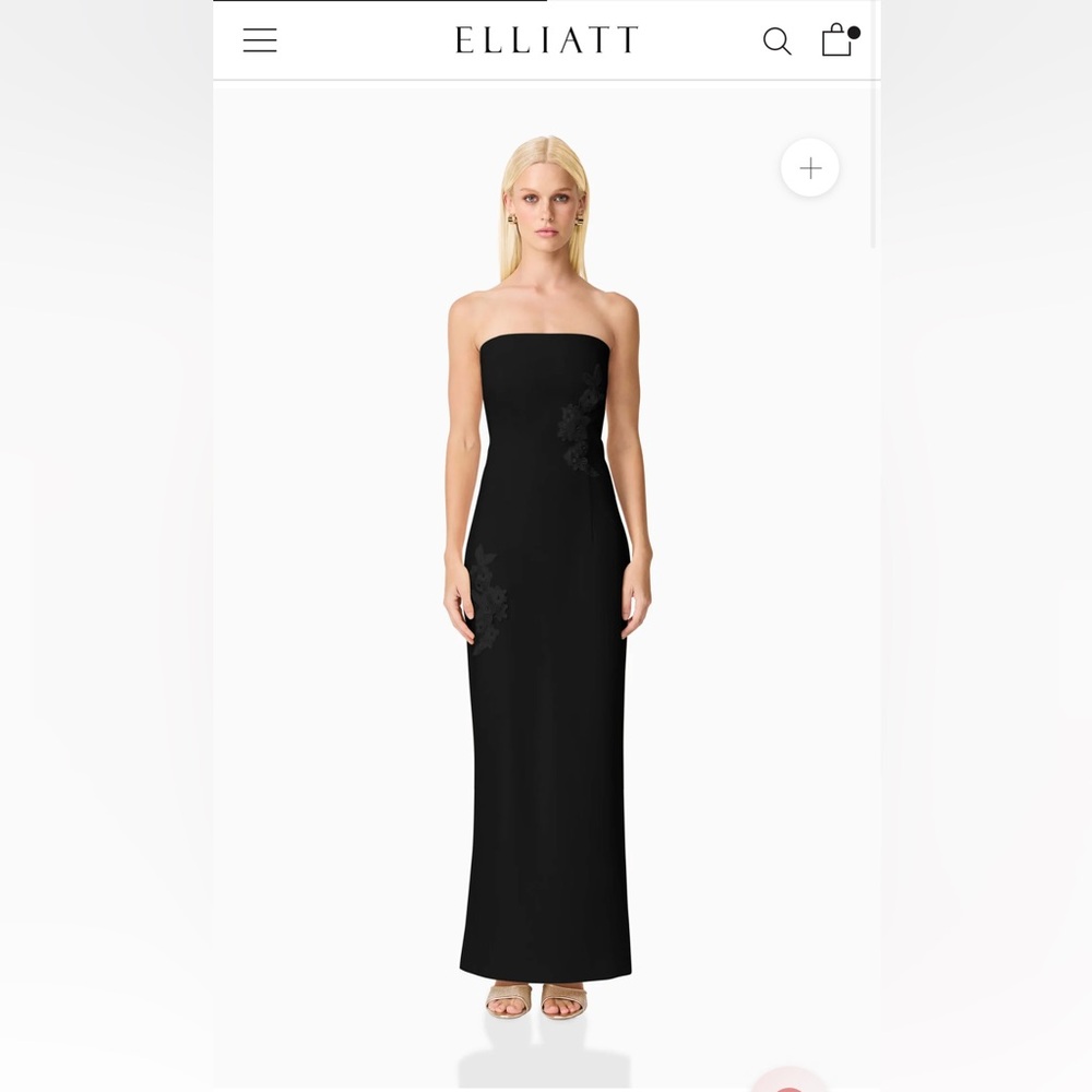 Elliatt Black Strapless Gown